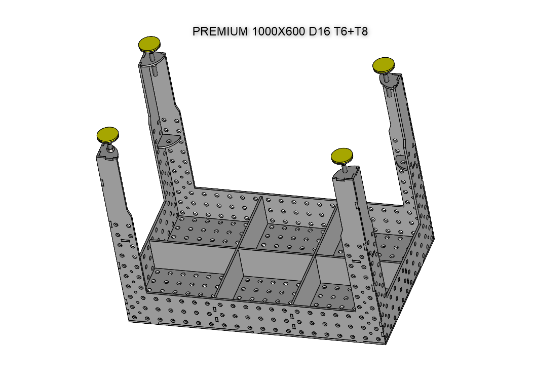 3D Schweißtisch PREMIUM D16 | 1000×600×150×6 mm – Kompakt, stabil & perfekt für präzise Schweißarbeiten