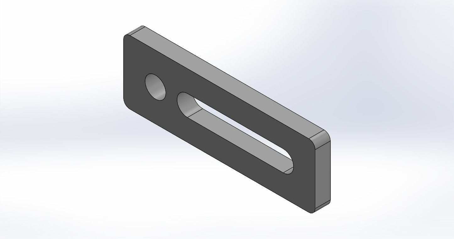 Universalanschlag Premium - 1x Rundloch + 1x Langloch - 150x50x12mm