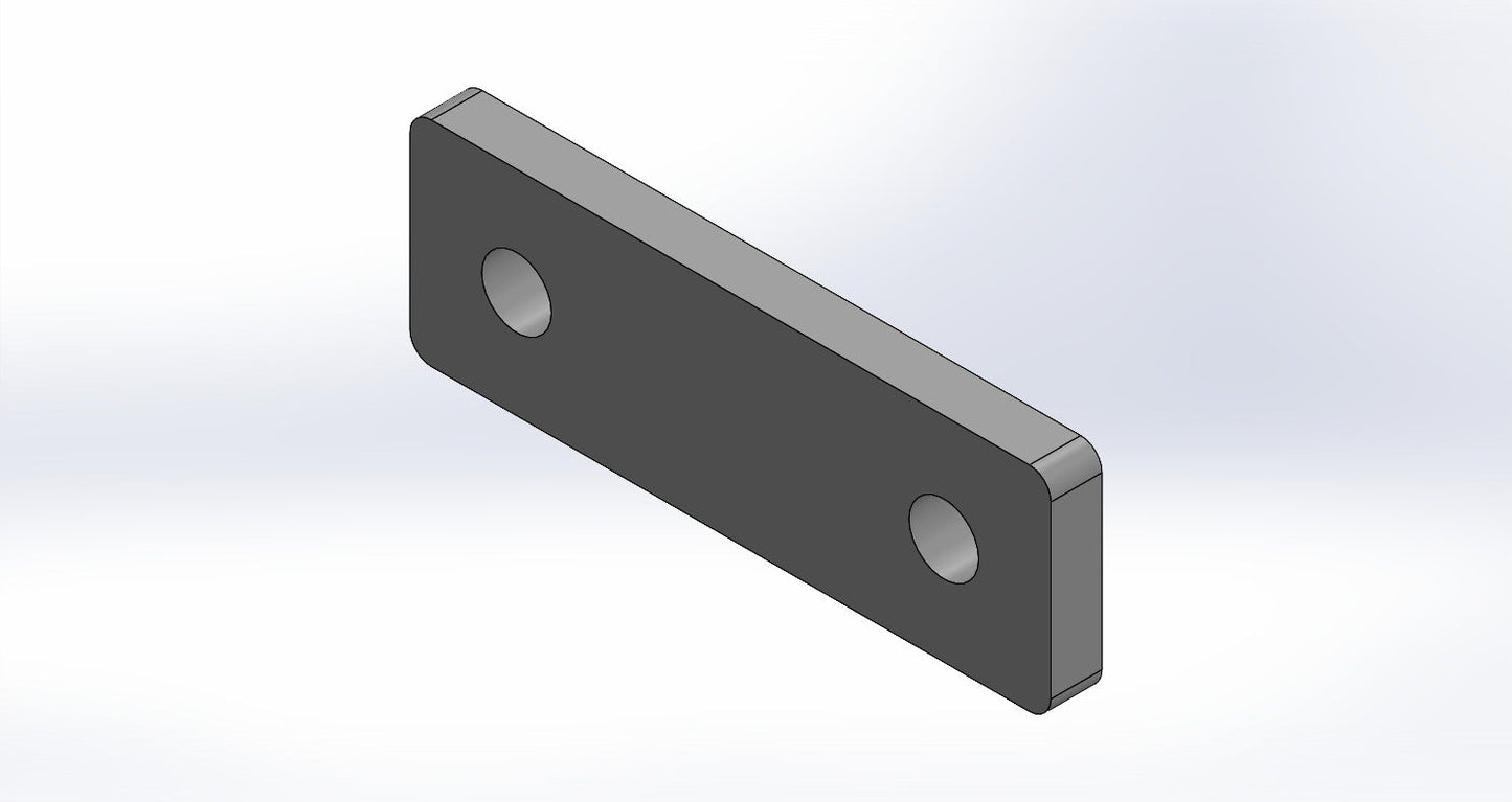 Universalanschlag Premium - 2x Rundloch - 150x50x12mm