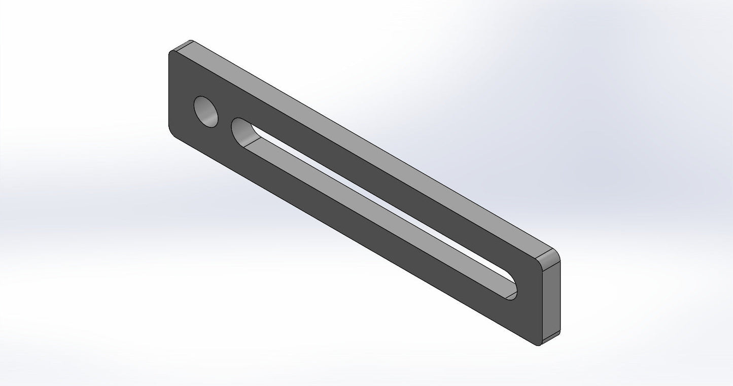 Universalanschlag Premium - 1x Rundloch + 1x Langloch - 250x50x12mm