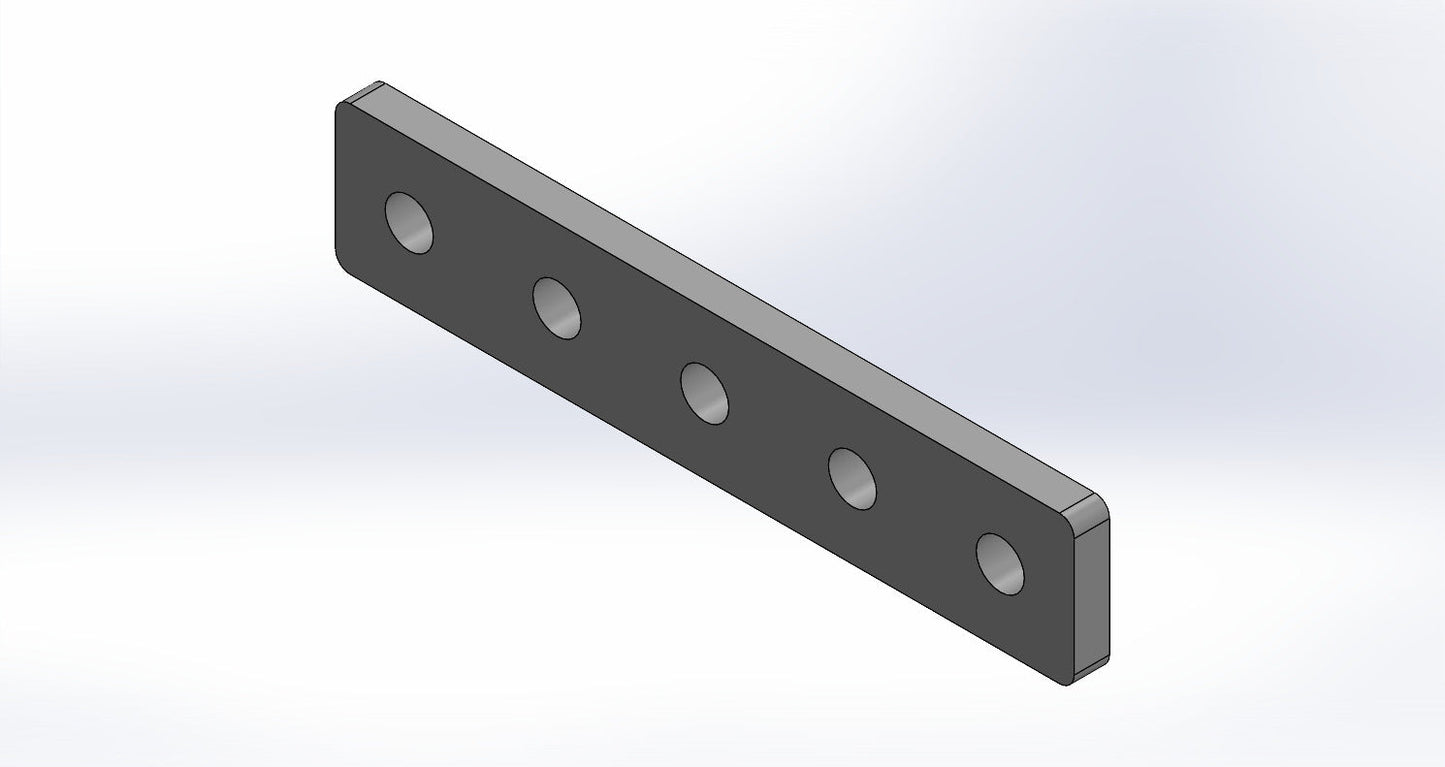 Universalanschlag Premium - 5x Rundloch - 250x50x12mm