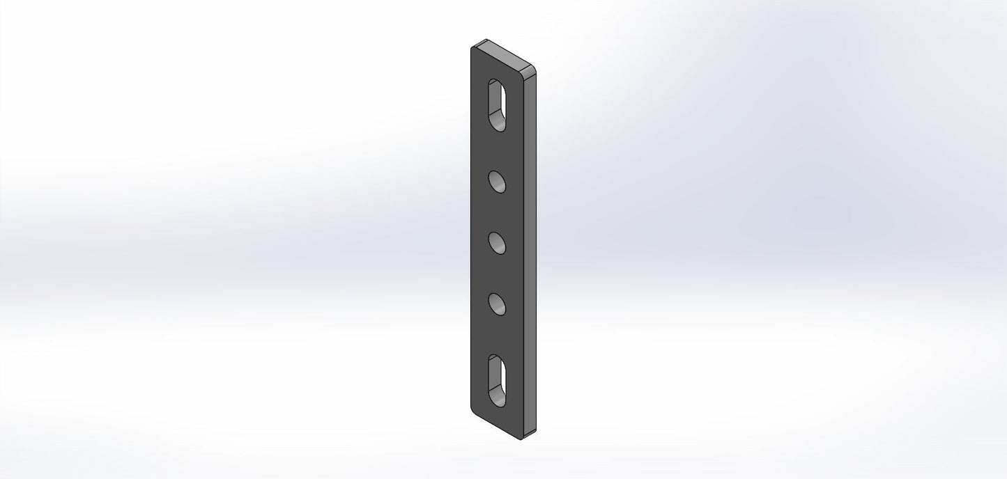 Universalanschlag Premium - 3x Rundloch + 2x oval - 300x50x12mm