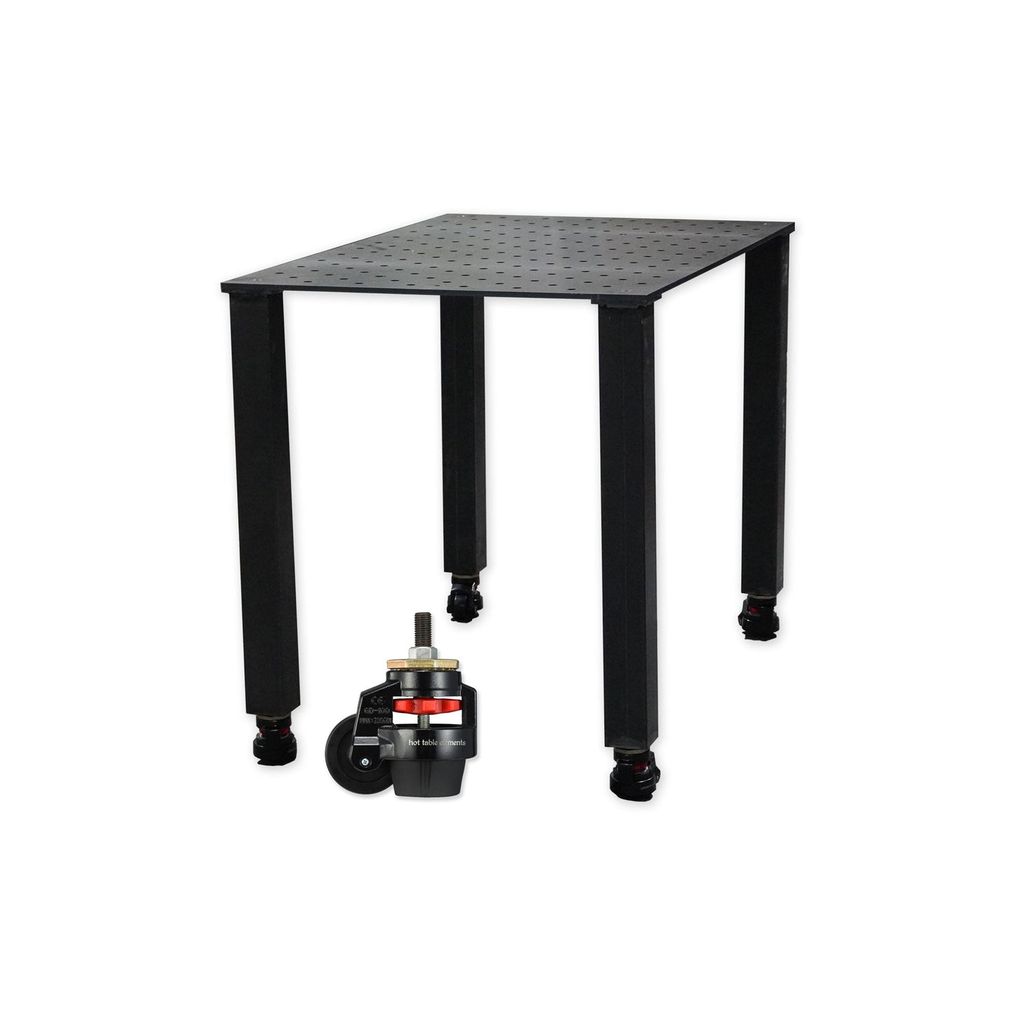 Schweißtisch Werkbank Lochtisch D16 | 1200x800x12mm + Schwenkbare Heberollen