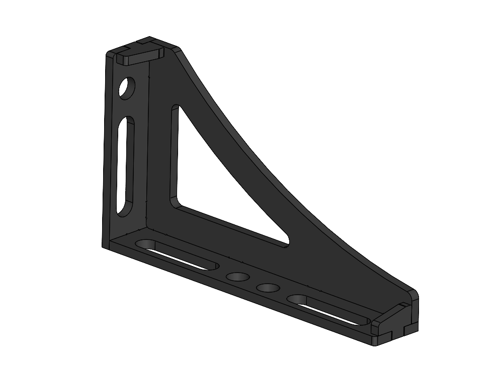 Spannwinkel D28 Set L+R | 450×250×75×12 mm – Premiumstahl (Bausatz)