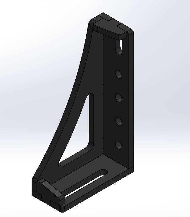 Spannwinkel D16 Set L+R | 300×200×75×12 mm – Premiumstahl (Bausatz)