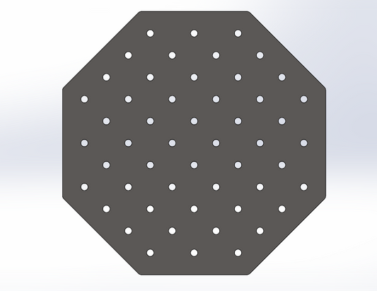 Achtkant Lochplatte D16 12 mm – präzise System-16-Arbeitsplatte für flexible Schweißtisch- und Spannanwendungen