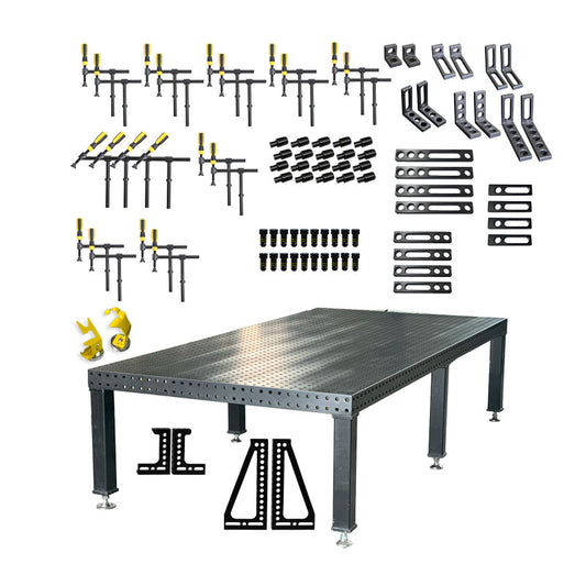 3D Schweißtisch PROFI D16 Plasmanitriert – 3000×1500×100 mm | 12 mm stark + 90-tlg. Werkzeugsatz