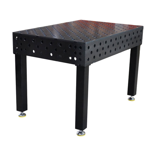 3D-Schweißtisch Work-Pro D28 1200 × 800 mm mit 12 mm Arbeitsplatte und Diagonalraster 100 × 100 mm