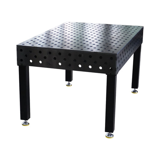 3D-Schweißtisch Work-Pro D28 1500 × 1000 mm mit 12 mm Arbeitsplatte und Diagonalraster 100 × 100 mm