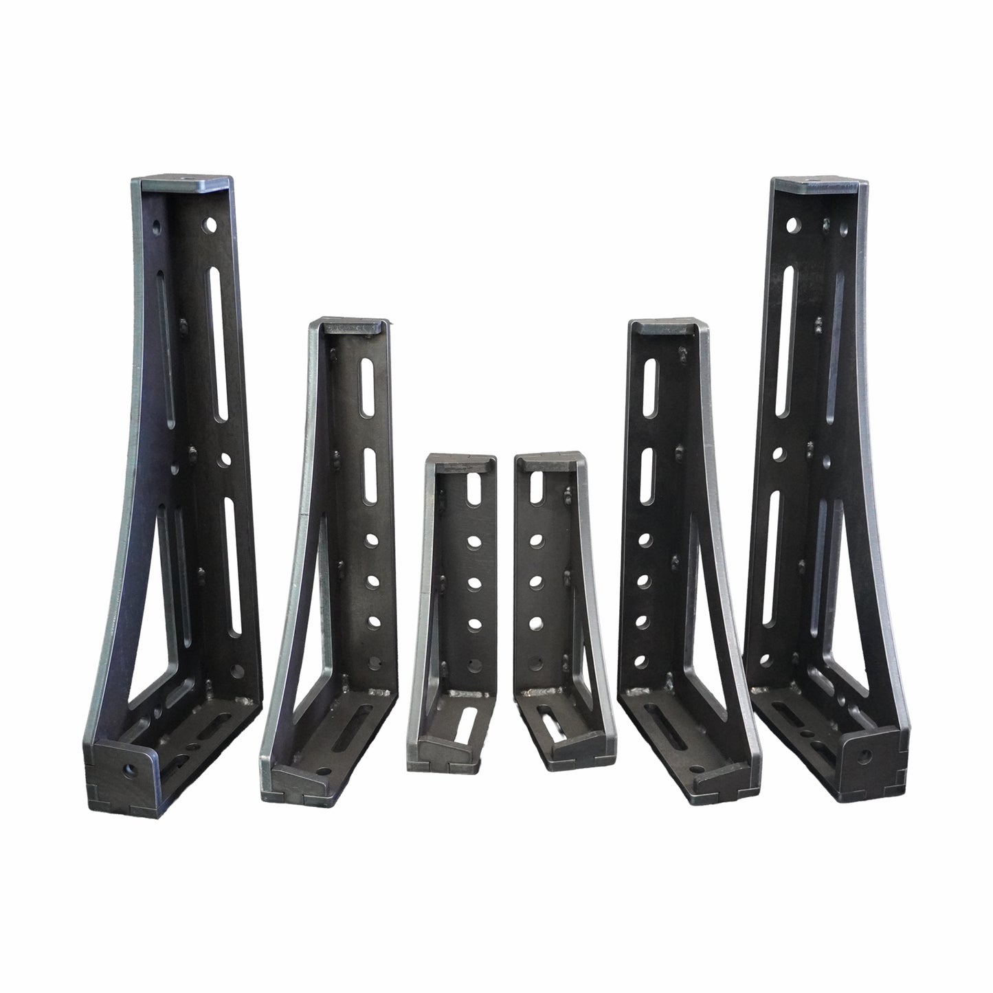 6-teiliges 3D Spannwinkel-Set D16 | 12 mm – 300, 450, 600 mm (Bausatz)