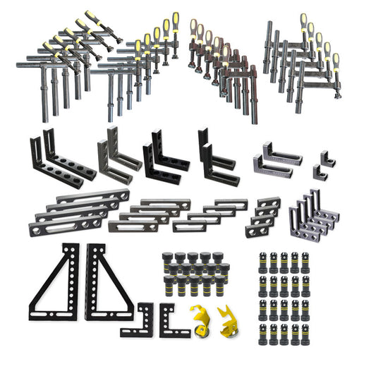 93-teiliges Werkzeug-Set D28 – Profi-Spanntechnik für Schweißtische + Werkzeugwagen System D28