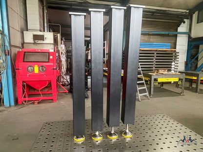 Tischbeine für Schweißtisch Lochplatte geschweißt M12 Gewinde