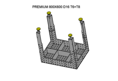 3D Schweißtisch PREMIUM D16 | 800×600×150×6 mm – Kompakter Profi-Schweißtisch für höchste Präzision