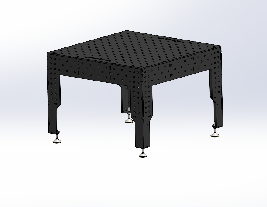 3D Schweißtisch PREMIUM D16 | 1200×1200×200×12 mm – Quadratisch, extrem robust &amp; ideal für präzise Schweißtechnik