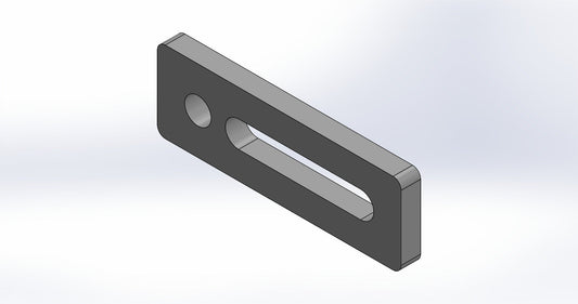 Universalanschlag Premium - 1x Rundloch + 1x Langloch - 150x50x12mm