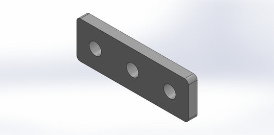 Universalanschlag Premium - 3x Rundloch - 150x50x12mm