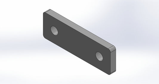 Universalanschlag Premium - 2x Rundloch - 150x50x12mm