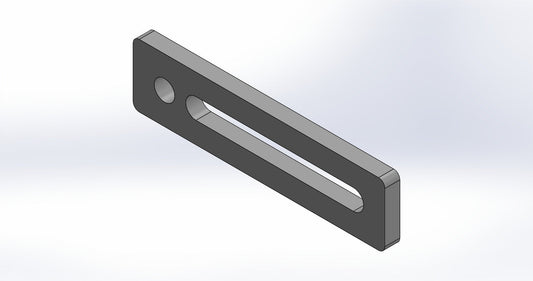 Universalanschlag Premium - 1x Rundloch + 1x Langloch - 200x50x12mm
