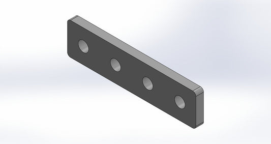 Universalanschlag Premium - 4x Rundloch - 200x50x12mm