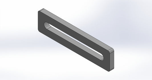 Universalanschlag Premium - 1x Langloch - 200x50x12mm