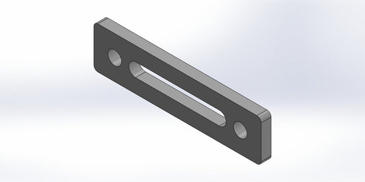 Universalanschlag Premium - 2x Rundloch + 1x Langloch - 200x50x12mm