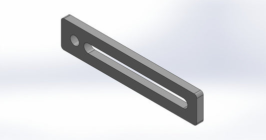 Universalanschlag Premium - 1x Rundloch + 1x Langloch - 250x50x12mm