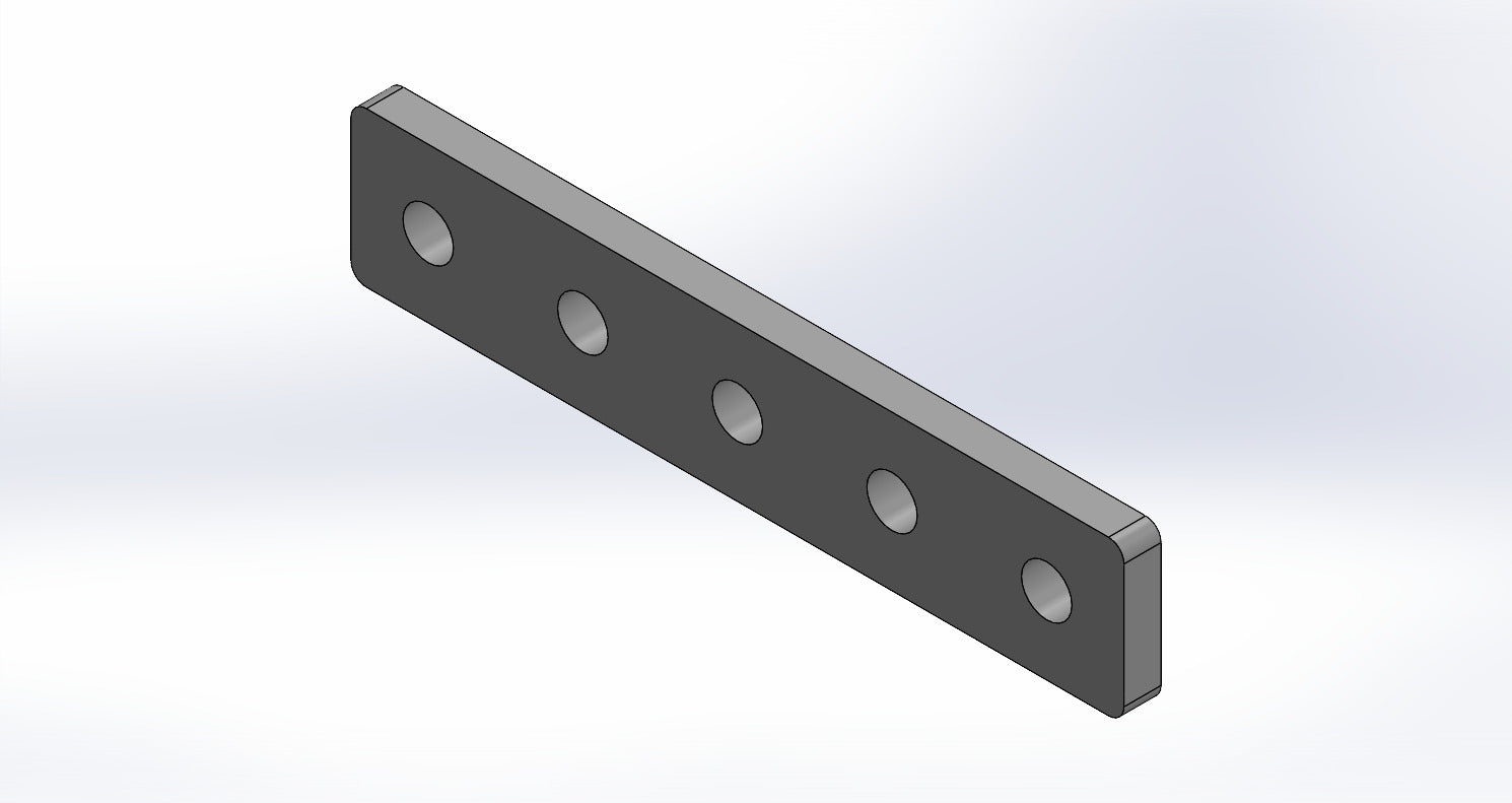 Universalanschlag Premium - 5x Rundloch - 250x50x12mm