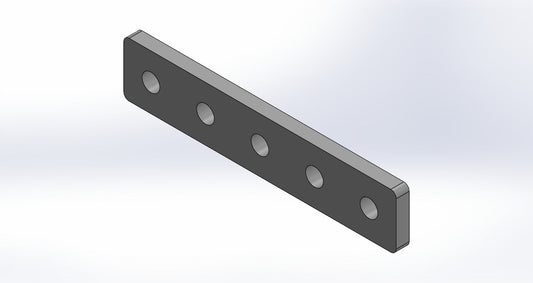 Universalanschlag Premium - 5x Rundloch - 250x50x12mm