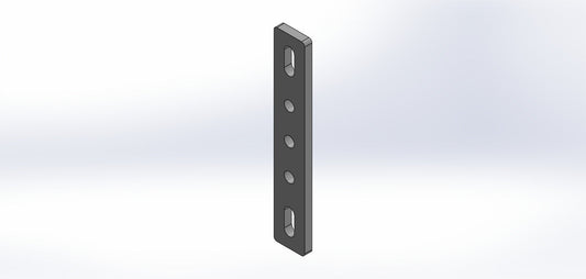 Universalanschlag Premium - 3x Rundloch + 2x oval - 300x50x12mm