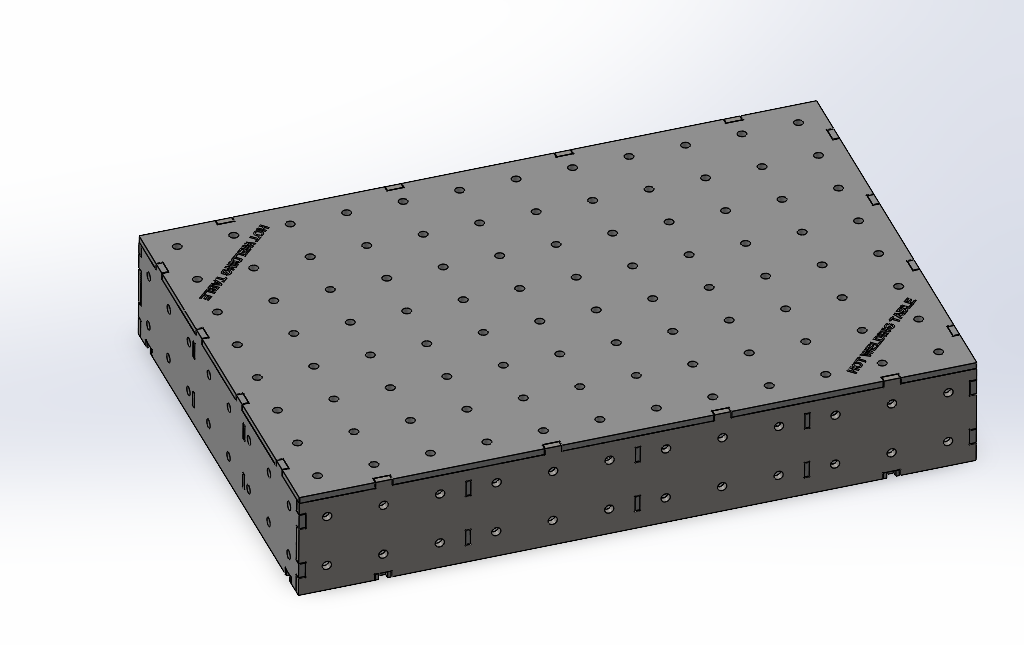 Work-Pro D16 Schweißtisch 1200 × 800 mm mit 200 mm hohen Seitenflächen