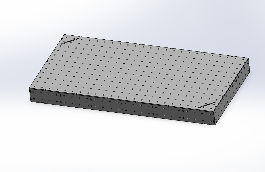 Unterseite des Work-Pro D16 Schweißtisches 2400 × 1200 mm mit Verstärkungsstruktur