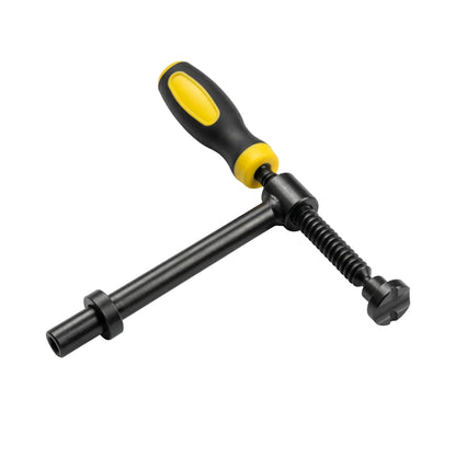 Rohrschraubzwinge 90° D16 mit Ø25 mm Tellerkopf