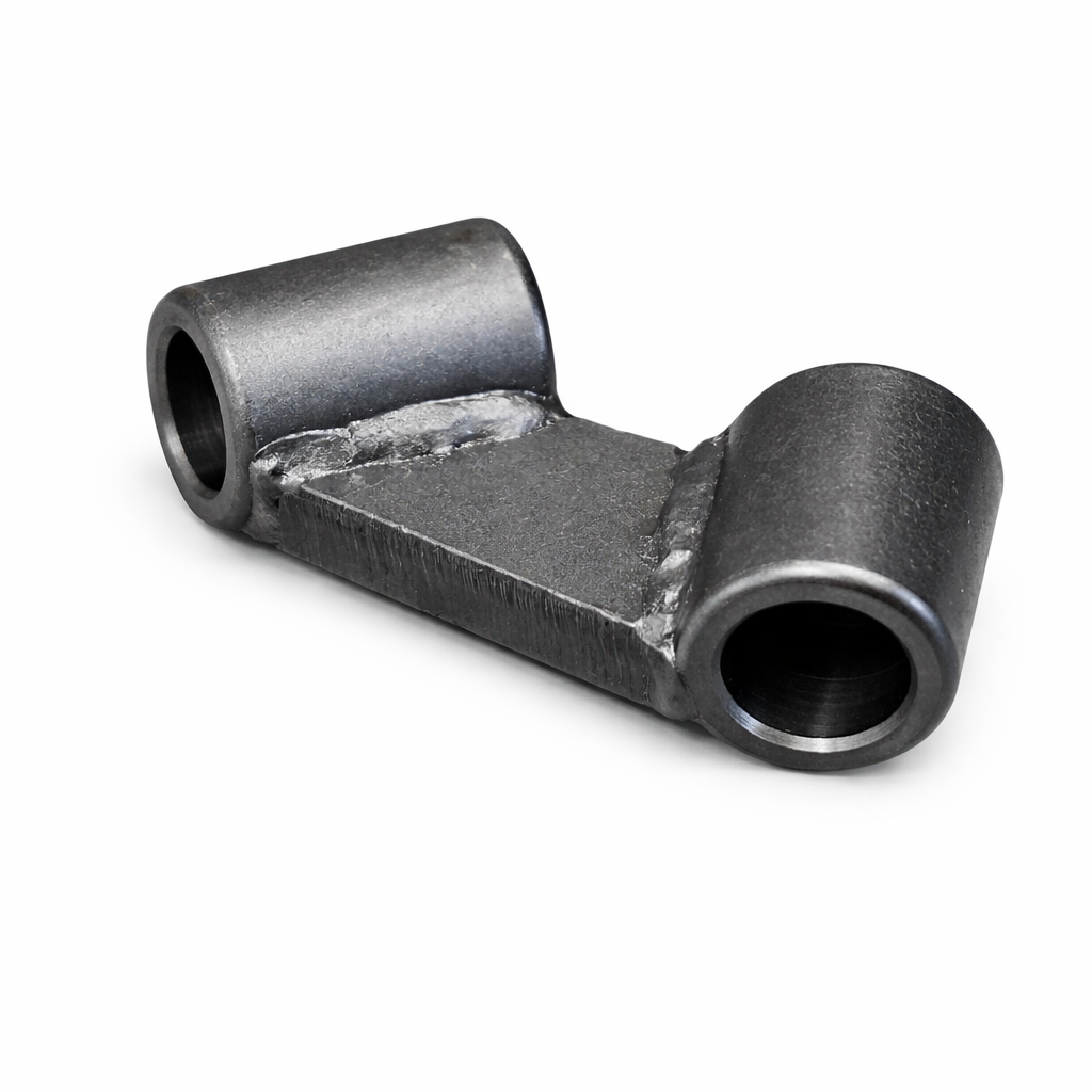Rohrverbinder D16 Winkel 90° mit Lasche | Spannrohr System 16