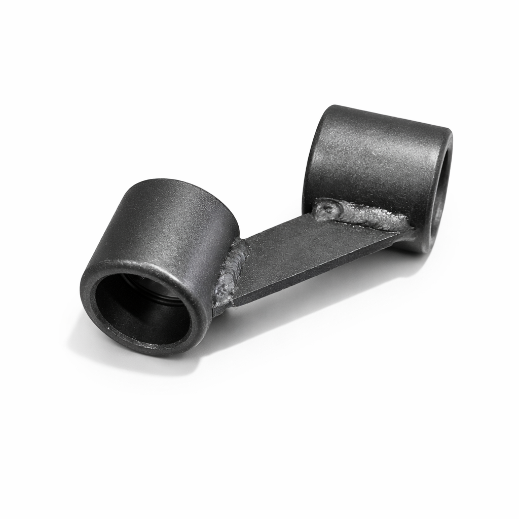 Rohrverbinder D28 Winkel 90° mit Lasche für Spannrohr | System 28