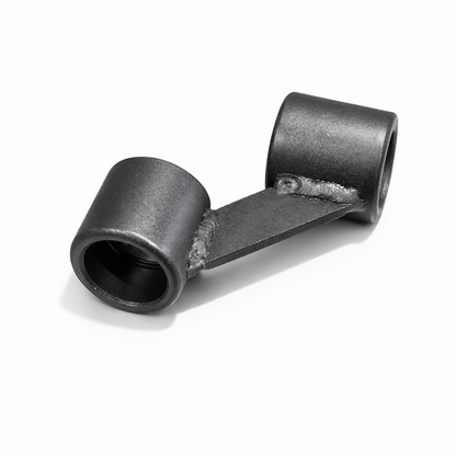 Rohrverbinder D28 Winkel 90° mit Lasche für Spannrohr | System 28