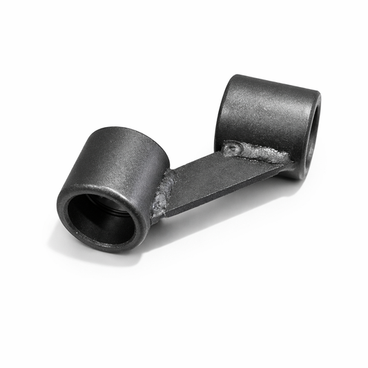 Rohrverbinder D28 Winkel 90° mit Lasche für Spannrohr | System 28