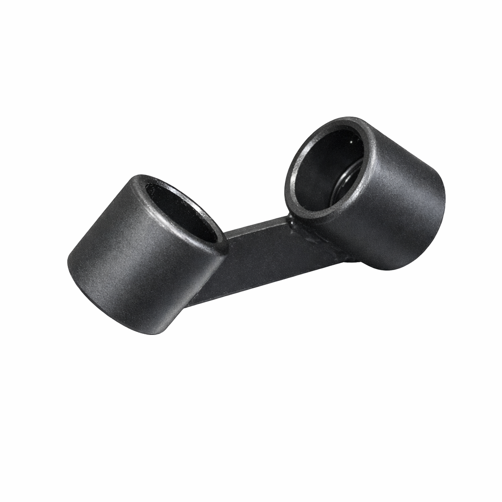 Rohrverbinder D28 Winkel 90° mit Lasche für Spannrohr | System 28