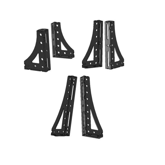 6-teiliges 3D Spannwinkel-Set D16 | 6 mm – 250, 350, 450 mm