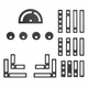 Spannwinkel & Anschlag Set D28 – 21-tlg. | System 28