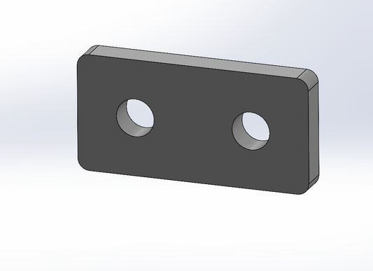 Universal-Anschlag D16 | 100x50mm - 2x Rundloch